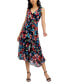 Фото #1 товара Women's Floral-Print Asymmetrical Midi Dress