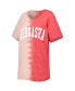 Women's Scarlet Distressed Nebraska Huskers Find Your Groove Split-Dye T-shirt Красный, XL - фото #3