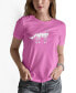 ფოტო #2 პროდუქტის Women's Howling Wolf Word Art T-shirt