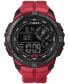 Фото #1 товара Men's UFC Rush Digital Red Polyurethane Strap 52mm Round Watch