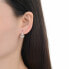 Фото #2 товара Stylish silver earrings with zircons Anchor E0002476