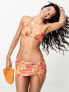 ASOS DESIGN triangle bikini top in bright retro floral print Цветочный принт, 42 - фото #5