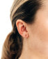 ფოტო #2 პროდუქტის Multi-Sapphire Extra Small Hoop Earrings in 14k Gold, 0.37"