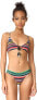 Stella McCartney 173887 Women's Stripe Classic Bikini Multicolor Size Large