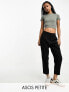 ASOS DESIGN Petite smart tapered trouser in black