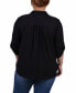 Фото #3 товара Plus Size 3/4 Roll Tab Sleeve Cotton Blouse