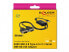 Delock 63950 - Black - 0.6 m - USB 2.0 Type-A - 2 x RS-232 DB9 - Male - Male