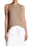 Фото #1 товара Vince 153355 Women's Chunky Knit Tank Top Sleeveless Cotton Khaki Sz. X-Small