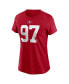 ფოტო #2 პროდუქტის Women's Nick Bosa Scarlet San Francisco 49ers Player Name and Number T-shirt