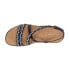 Фото #4 товара Easy Spirit Ivani Braided Wedge Womens Black, Blue Casual Sandals E-IVANI-400