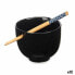 Фото #1 товара Тарелка черная из бамбука Kinvara Bowl 24 x 10,7 x 13,3 см. Трости азиатско-восточные 12 шт.