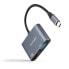 Фото #1 товара Адаптер USB-C — VGA/HDMI NANOCABLE 10.16.4303 Серый 4K Ultra HD