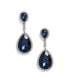 ფოტო #1 პროდუქტის Women's Blue Teardrop Stone Drop Earrings