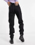 Фото #8 товара Weekday Lash cotton super high waist mom jeans in washed black - BLACK