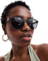 Фото #4 товара Weekday Spy round sunglasses in green exclusive to ASOS