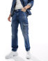 Фото #1 товара Tommy Jeans Ethan cargo relaxed straight leg jeans in dark wash