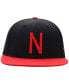 Фото #3 товара Men's Black, Scarlet Nebraska Huskers Team Color Two-Tone Fitted Hat