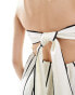 Фото #3 товара Pretty Lavish striped bandeau midaxi dress in cream stripe