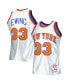 ფოტო #1 პროდუქტის Men's Patrick Ewing Platinum New York Knicks 1985-86 Hardwood Classics 75th Anniversary Swingman Jersey