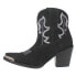 Фото #3 товара Dingo Joyride Embroidered Snip Toe Cowboy Booties Womens Black Casual Boots DI54