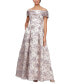 ფოტო #1 პროდუქტის Women's Off-The-Shoulder Jacquard Gown