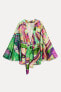 SATIN TROPICAL PRINT KIMONO