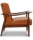 Фото #3 товара Jollene 29" Leather Winged Accent Chair, Created for Macy's