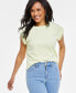 Фото #1 товара Women's Embellished Cotton Top, Created for Macy's