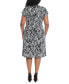 ფოტო #2 პროდუქტის Plus Size Printed Fit & Flare Dress