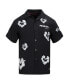 Men's Black Peanuts Snoopy Cotton Heart Button-Up Shirt