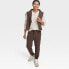 Фото #2 товара Men's Textured Fleece Joggers - All in Motion Brown XL
