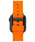 Men's Orange Premium Silicone Band Compatible with 42/44/45/Ultra/Ultra 2 Apple Watch