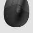 Logitech Lift Vertical Ergonomic Mouse for Business - Left - Left-hand - Vertical design - Optical - RF Wireless + Bluetooth - 4000 DPI - Graphite
