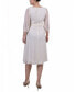 ფოტო #2 პროდუქტის Petite 3/4 Sleeve Clip Dot Dress