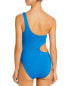 Aqua 281044 One Shoulder Cut Out One Piece Swimsuit Size Small