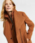 Фото #4 товара Womens Wool Blend Belted Wrap Coat, Created for Macys