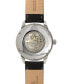 ფოტო #3 პროდუქტის Men's Cassius Automatic Genuine Leather Band Watch 801ACAL