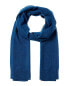 Qi Cashmere Jersey Cashmere Scarf Men's Blue Os - фото #1