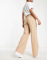 Vero Moda stand alone wide leg trousers with shirred waist in cream