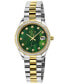 ფოტო #1 პროდუქტის Women's Naples Swiss Quartz Diamond Two-Toned SS IPYG Stainless Steel Bracelet Watch 32mm