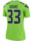 Фото #2 товара Women's Jamal Adams Neon Green Seattle Seahawks Legend Jersey