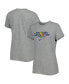 Фото #2 товара Women's Gray Club America Varsity Space-Dye T-shirt