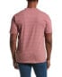 Vince Garment Dye Fleck Stripe T-Shirt Men's Red S - фото #2