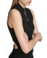 Фото #4 товара Women's Open-Back Half-Zip Ribbed Dress