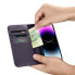 Фото #13 товара Чехол для смартфона ICARER кожаный с карманом для карт iPhone 14 Pro Max фиолетовый.