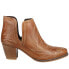 Фото #1 товара Roper Rowdy Embroidery Pointed Toe Cowboy Booties Womens Brown Casual Boots 09-0