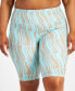 ფოტო #3 პროდუქტის Plus Size Compression Geo-Print 10" Bike Shorts, Created for Macy's