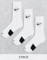 Фото #2 товара Nike Basketball Everyday unisex 3 pack of socks in white