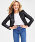 ფოტო #1 პროდუქტის Women's Faux-Leather Jacket, Created for Macy's