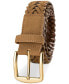 Фото #2 товара Men's Faux-Suede Braided Belt, Created for Macy's